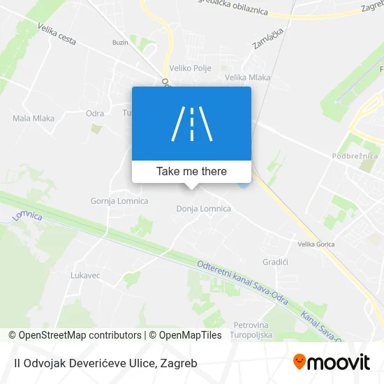 II Odvojak Deverićeve Ulice map