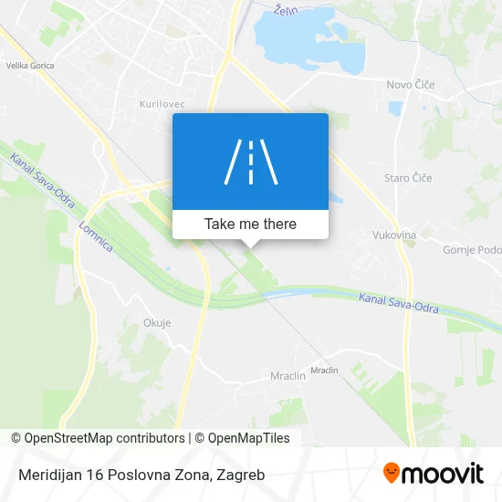 Meridijan 16 Poslovna Zona map