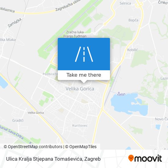 Ulica Kralja Stjepana Tomaševića map