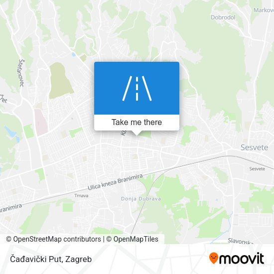 Čađavički Put map