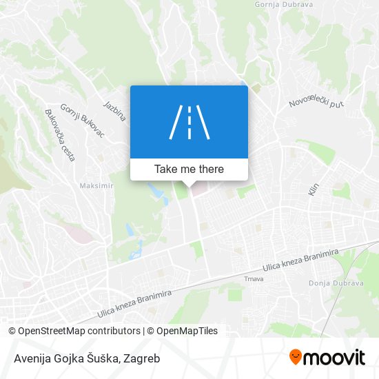 Avenija Gojka Šuška map