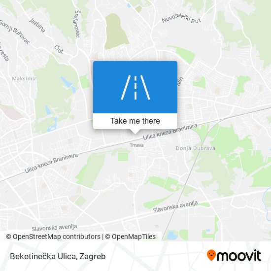 Beketinečka Ulica map