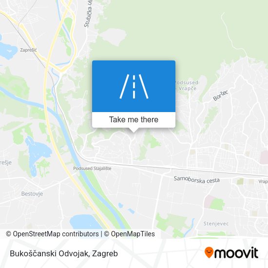 Bukoščanski Odvojak map