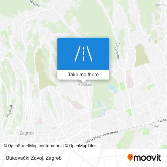 Bukovački Zavoj map