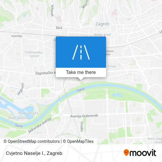 Cvjetno Naselje I. map