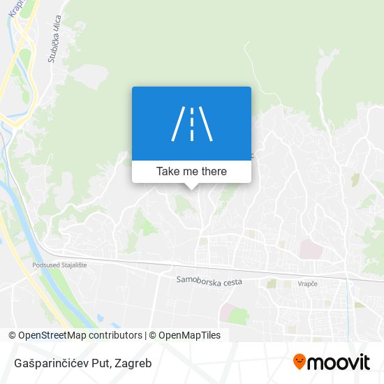 Gašparinčićev Put map