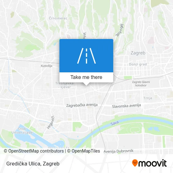 Gredička Ulica map
