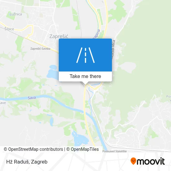 Hž Raduš map