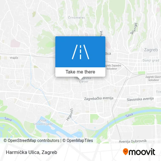 Harmička Ulica map