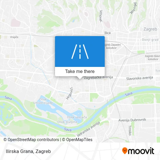 Ilirska Grana map