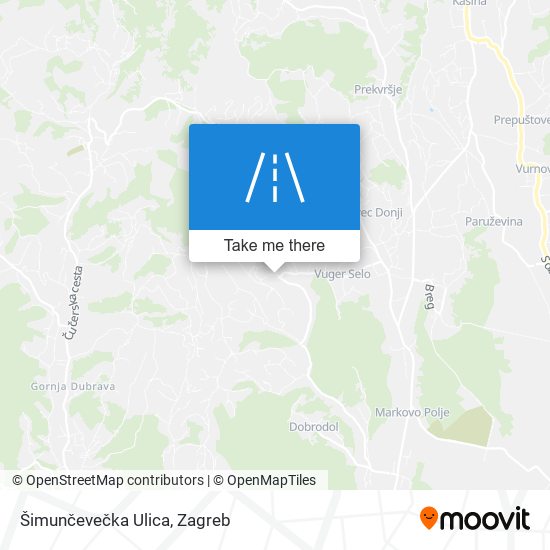 Šimunčevečka Ulica map