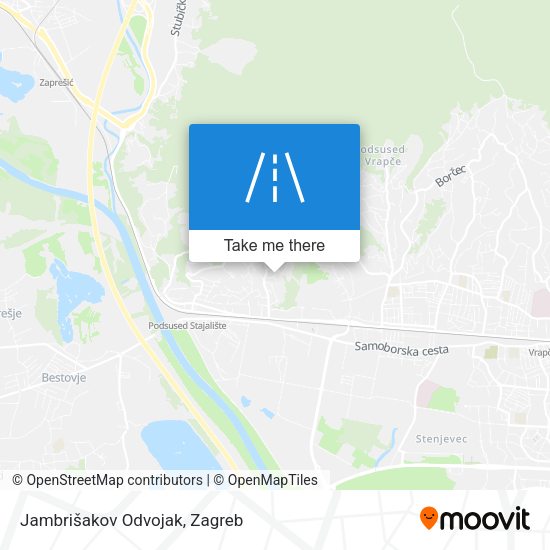 Jambrišakov Odvojak map