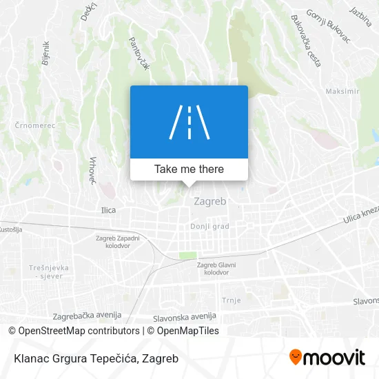 Klanac Grgura Tepečića map