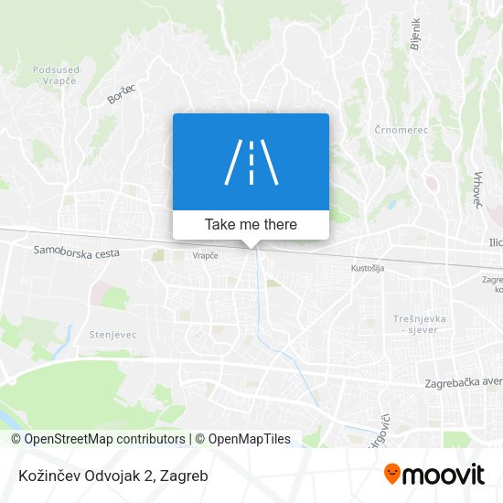 Kožinčev Odvojak 2 map