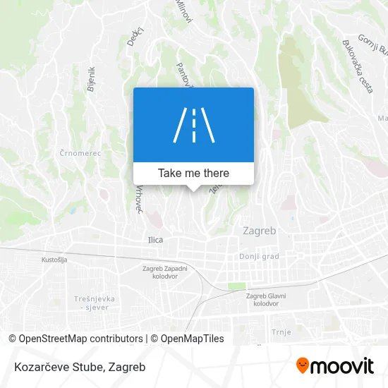 Kozarčeve Stube map