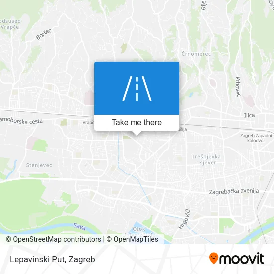 Lepavinski Put map