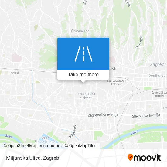 Miljanska Ulica map