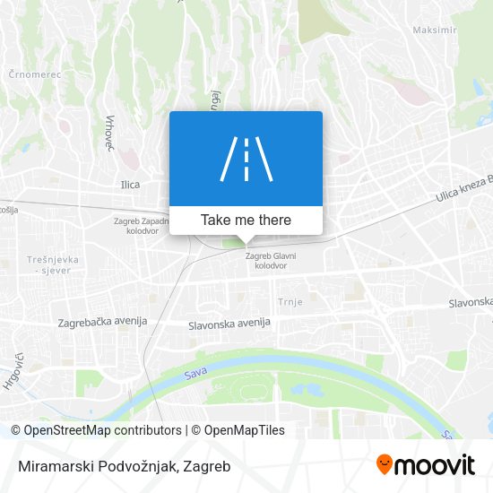 Miramarski Podvožnjak map