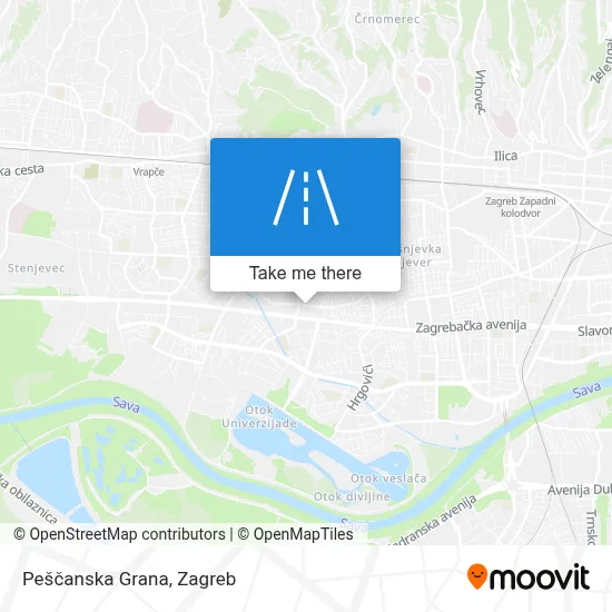 Peščanska Grana map