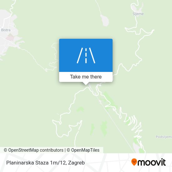 Planinarska Staza 1m/12 map