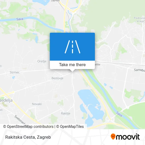 Rakitska Cesta map