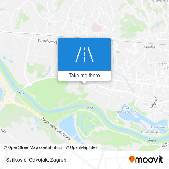 Svilkovići Odvojak map