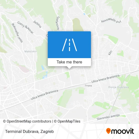 Terminal Dubrava map