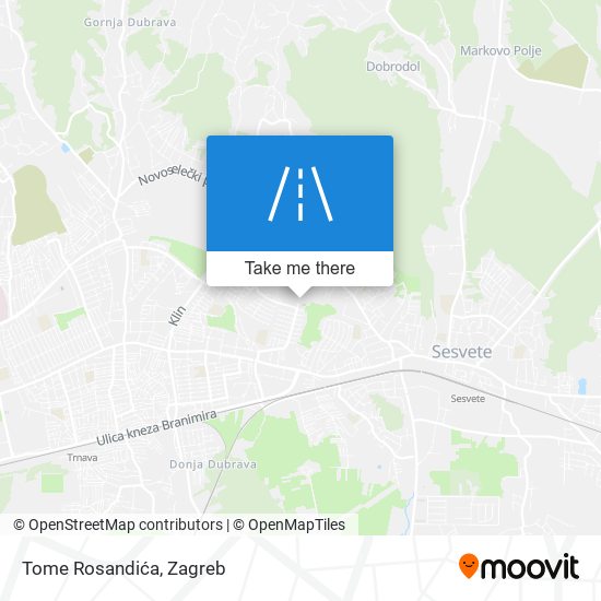 Tome Rosandića map