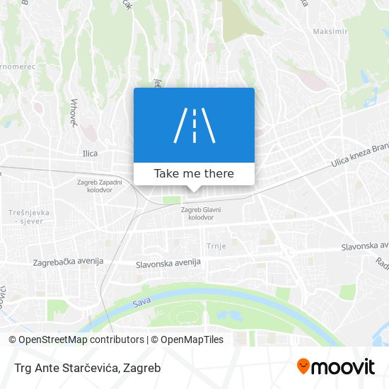 Trg Ante Starčevića map