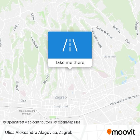 Ulica Aleksandra Alagovića map