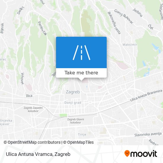 Ulica Antuna Vramca map
