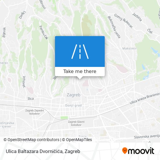 Ulica Baltazara Dvorničića map