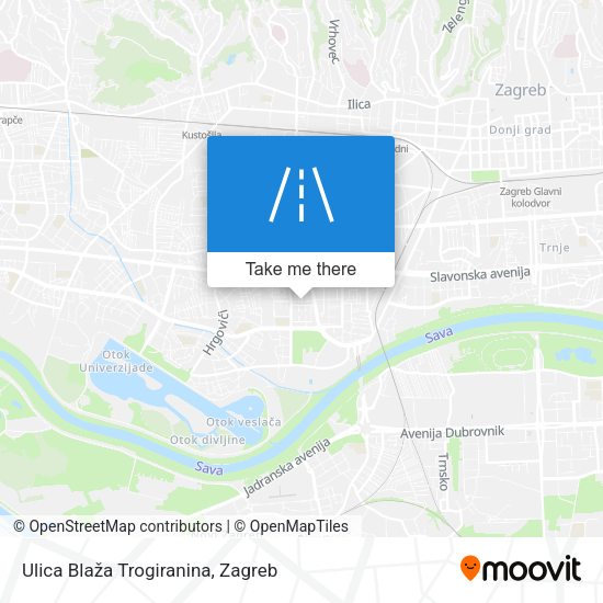 Ulica Blaža Trogiranina map