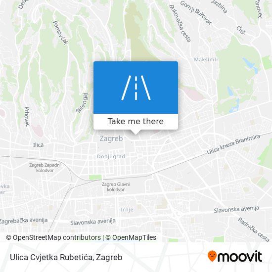 Ulica Cvjetka Rubetića map