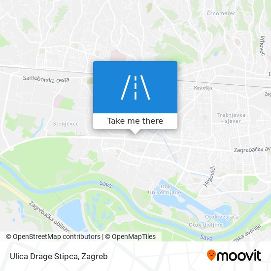 Ulica Drage Stipca map