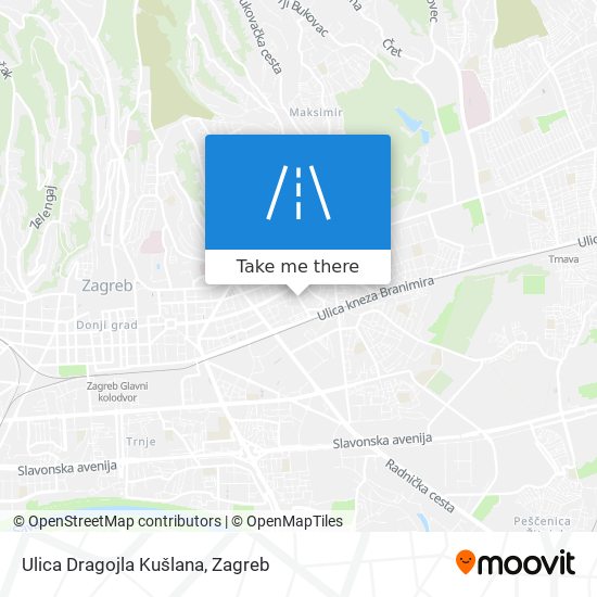 Ulica Dragojla Kušlana map