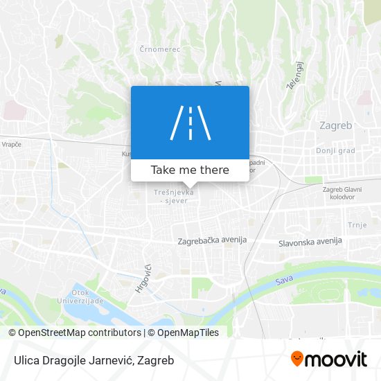 Ulica Dragojle Jarnević map