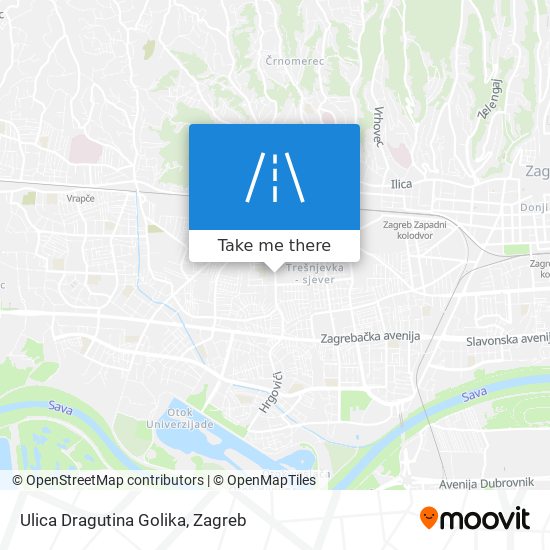 Ulica Dragutina Golika map