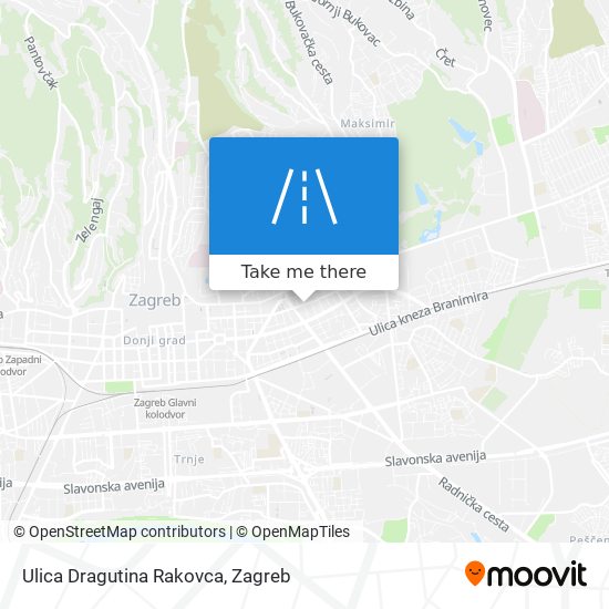 Ulica Dragutina Rakovca map