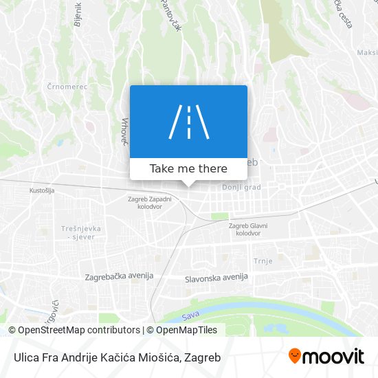 Ulica Fra Andrije Kačića Miošića map