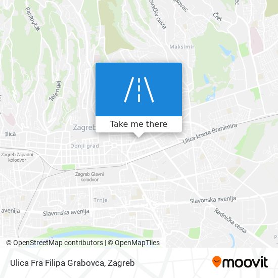 Ulica Fra Filipa Grabovca map