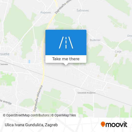 Ulica Ivana Gundulića map
