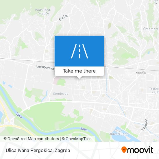Ulica Ivana Pergošića map