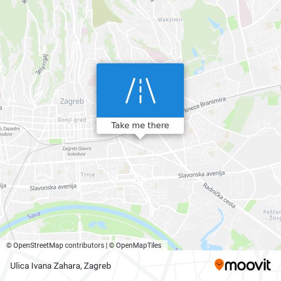 Ulica Ivana Zahara map
