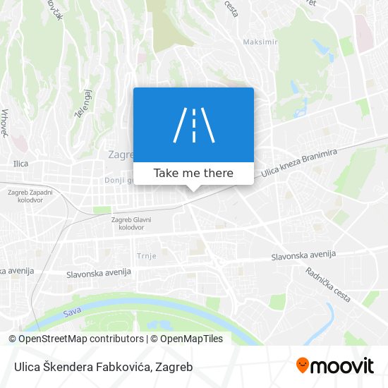 Ulica Škendera Fabkovića map
