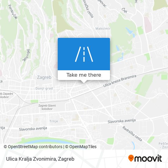 Ulica Kralja Zvonimira map