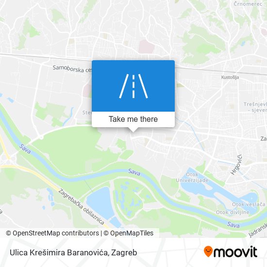 Ulica Krešimira Baranovića map