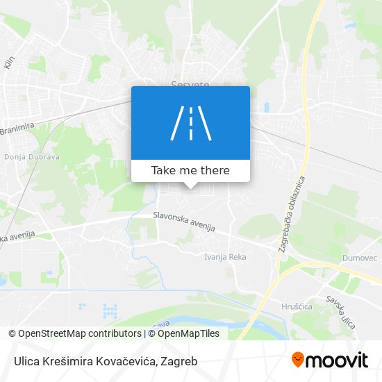 Ulica Krešimira Kovačevića map