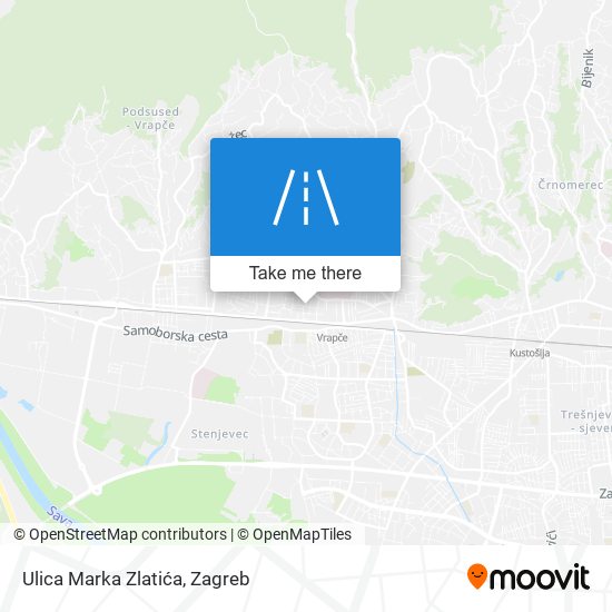 Ulica Marka Zlatića map