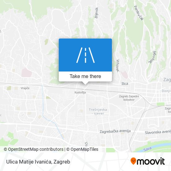 Ulica Matije Ivanića map